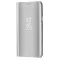 Samsung Galaxy A10e SM-A102U, Oldalra nyíló tok, hívás mutatóval, Smart View Cover, ezüst (utángyártott)