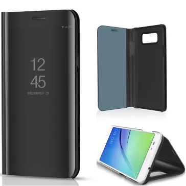   Samsung Galaxy A22 4G SM-A225F, Oldalra nyíló tok, hívás mutatóval, Smart View Cover, fekete (utángyártott)