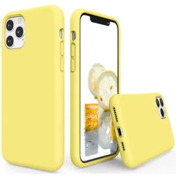   Xiaomi Redmi Note 9S / 9 Pro / 9 Pro Max, Szilikon tok, Wooze Liquid Silica Gel, sárga