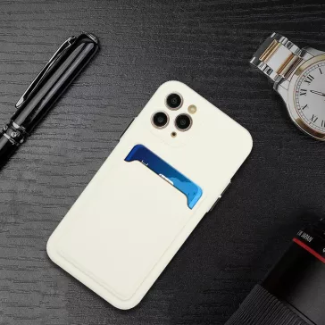   Samsung Galaxy A50 / A50s / A30s, Szilikon tok, kártyatartóval, Wooze Card Slot, fehér