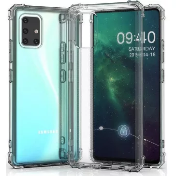   Samsung Galaxy A41 SM-A415F, Szilikon tok, légpárnás sarok, Wooze Silicone Armor, átlátszó