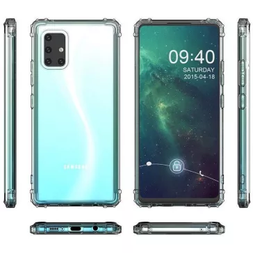   Samsung Galaxy A42 5G / M42 5G SM-A426B / M426B, Szilikon tok, légpárnás sarok, Wooze Silicone Armor, átlátszó