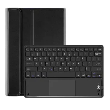  Huawei MatePad 11 (10.95) (2021), Bluetooth billentyűzetes, mappa tok, Touch Pad, mágneses rögzítés, Wooze Simple Touch, fekete