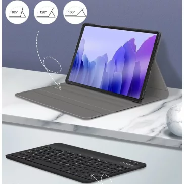   Huawei MatePad 11 (10.95) (2021), Bluetooth billentyűzetes, mappa tok, billentyűzet világítás, mágneses rögzítés, Wooze Illuminated, fekete