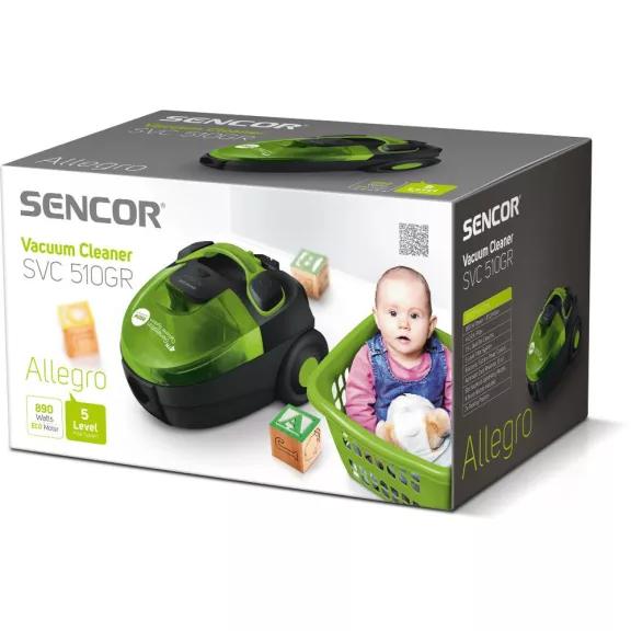 Sencor SVC 510GR-EUE2 porzsák nélküli porszívó Sencor SVC 510GR-EUE2 porzsák nélküli porszívó