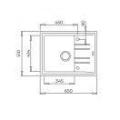 Teka Stone 45 S TG 1B 1D gránit mosogató, topázbézs