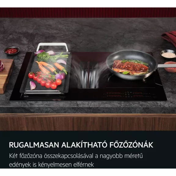 AEG TH84CC23CZ Beépíthető indukciós főzőlap beépített páraelszívóval 80 cm