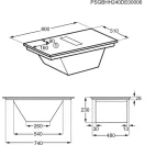 AEG TH84CC23CZ Beépíthető indukciós főzőlap beépített páraelszívóval 80 cm