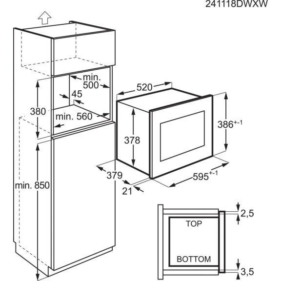 AEG TMS5G25IEM Beépíthető mikrohullámú sütő