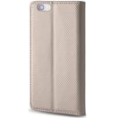 Apple iPhone 15 Plus, Oldalra nyíló tok, stand, Smart Magnet, arany