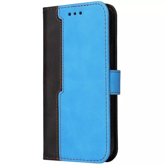 Samsung Galaxy A06 SM-A065F, Oldalra nyíló tok, stand, kártyatartóval, kézpánttal, Wooze Colour Wallet, kék