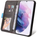 Samsung Galaxy A06 SM-A065F, Oldalra nyíló tok, stand, kártyatartóval, kézpánttal, Wooze Colour Wallet, kék