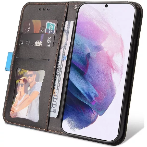 Samsung Galaxy A06 SM-A065F, Oldalra nyíló tok, stand, kártyatartóval, kézpánttal, Wooze Colour Wallet, kék