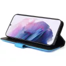 Samsung Galaxy A06 SM-A065F, Oldalra nyíló tok, stand, kártyatartóval, kézpánttal, Wooze Colour Wallet, kék