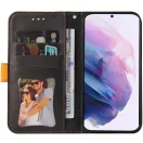 Samsung Galaxy A06 SM-A065F, Oldalra nyíló tok, stand, kártyatartóval, kézpánttal, Wooze Colour Wallet, narancssárga