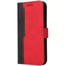 Samsung Galaxy A06 SM-A065F, Oldalra nyíló tok, stand, kártyatartóval, kézpánttal, Wooze Colour Wallet, piros