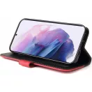 Samsung Galaxy A06 SM-A065F, Oldalra nyíló tok, stand, kártyatartóval, kézpánttal, Wooze Colour Wallet, piros