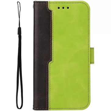   Samsung Galaxy A06 SM-A065F, Oldalra nyíló tok, stand, kártyatartóval, kézpánttal, Wooze Colour Wallet, zöld