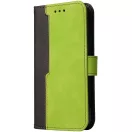 Samsung Galaxy A06 SM-A065F, Oldalra nyíló tok, stand, kártyatartóval, kézpánttal, Wooze Colour Wallet, zöld
