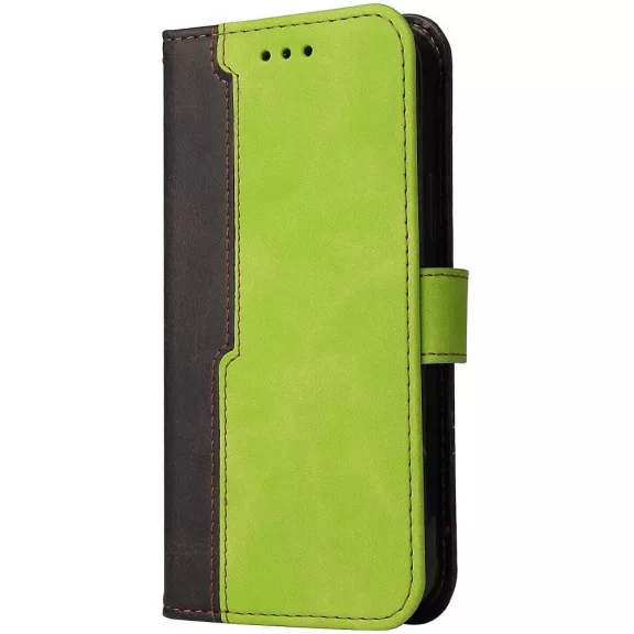 Samsung Galaxy A06 SM-A065F, Oldalra nyíló tok, stand, kártyatartóval, kézpánttal, Wooze Colour Wallet, zöld