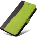 Samsung Galaxy A06 SM-A065F, Oldalra nyíló tok, stand, kártyatartóval, kézpánttal, Wooze Colour Wallet, zöld