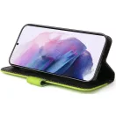 Samsung Galaxy A06 SM-A065F, Oldalra nyíló tok, stand, kártyatartóval, kézpánttal, Wooze Colour Wallet, zöld