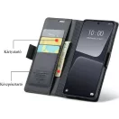 Samsung Galaxy A06 SM-A065F, Oldalra nyíló tok, stand, kártyatartóval, RFID technológiával, Wooze CaseME, barna