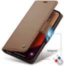Samsung Galaxy A06 SM-A065F, Oldalra nyíló tok, stand, kártyatartóval, RFID technológiával, Wooze CaseME, barna