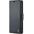 Samsung Galaxy A06 SM-A065F, Oldalra nyíló tok, stand, kártyatartóval, RFID technológiával, Wooze CaseME, fekete