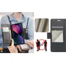 Samsung Galaxy A06 SM-A065F, Oldalra nyíló tok, stand, kártyatartóval, RFID technológiával, Wooze CaseME, fekete