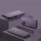 Samsung Galaxy A06 SM-A065F, Oldalra nyíló tok, stand, kártyatartóval, RFID technológiával, Wooze CaseME, lila