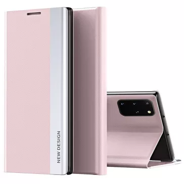   Samsung Galaxy A06 SM-A065F, Oldalra nyíló tok, stand, Wooze Silver Line, rózsaszín
