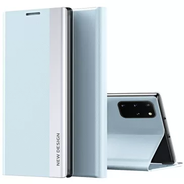   Samsung Galaxy A06 SM-A065F, Oldalra nyíló tok, stand, Wooze Silver Line, világoskék