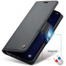 Xiaomi 14T Pro, Oldalra nyíló tok, stand, kártyatartóval, RFID technológiával, Wooze CaseME, fekete