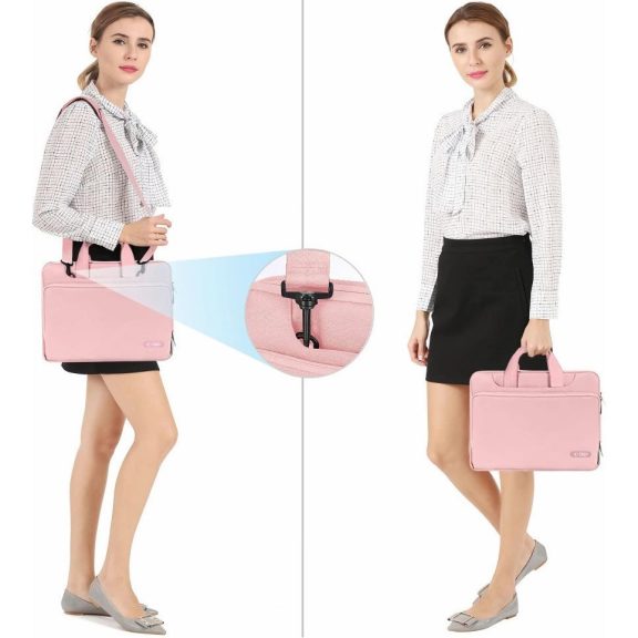 Laptop táska, 15 - 16" készülékhez, vállpánttal, TP Pocket Bag, rózsaszín