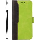 Xiaomi Redmi Note 14 5G (Global), Oldalra nyíló tok, stand, kártyatartóval, kézpánttal, Wooze Colour Wallet, zöld