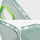 Apple iPhone 14, Műanyag hátlap védőtok + szilikon keret, kristály minta, Tutti-Frutti Case, zöld