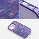 Apple iPhone 15 Pro Max, Műanyag hátlap védőtok + szilikon keret, kristály minta, Tutti-Frutti Case, lila