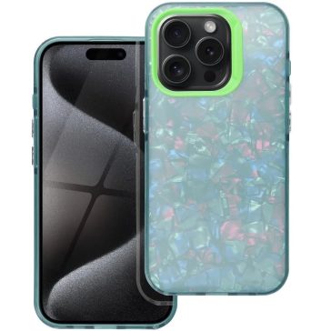   Apple iPhone 12 / 12 Pro, Műanyag hátlap védőtok + szilikon keret, kristály minta, Tutti-Frutti Case, zöld