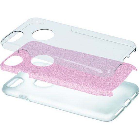 Apple iPhone 16e / 17e, Szilikon tok, csillogó, Forcell Shining, vörösarany