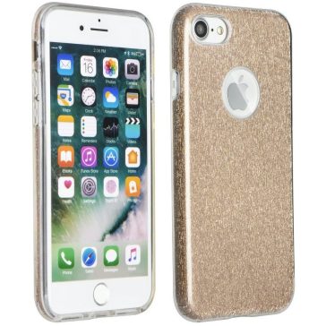   Apple iPhone 16e / 17e, Szilikon tok, csillogó, Forcell Shining, arany