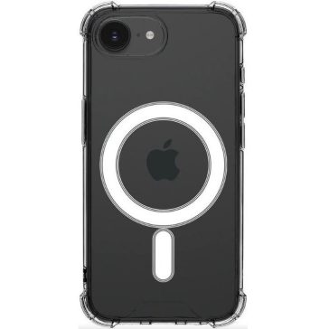   Apple iPhone 16e / 17e, Műanyag hátlap védőtok + szilikon keret, közepesen ütésálló, Magsafe töltővel kompatibilis, Tactical MagForce Plyo, átlátszó