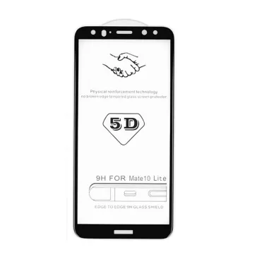   Huawei Honor Magic 7 Lite / X9c / X60 Pro, Kijelzővédő fólia, ütésálló fólia (az íves részre is!), Tempered Glass (edzett üveg), fekete