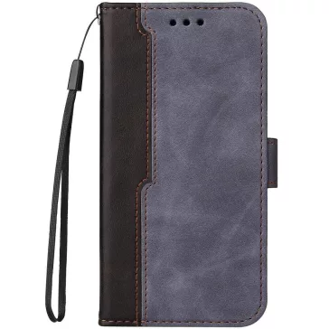   Samsung Galaxy A26 5G SM-A266B, Oldalra nyíló tok, stand, kártyatartóval, kézpánttal, Wooze Colour Wallet, szürke