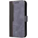 Samsung Galaxy A26 5G SM-A266B, Oldalra nyíló tok, stand, kártyatartóval, kézpánttal, Wooze Colour Wallet, szürke