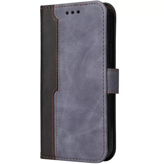 Samsung Galaxy A26 5G SM-A266B, Oldalra nyíló tok, stand, kártyatartóval, kézpánttal, Wooze Colour Wallet, szürke