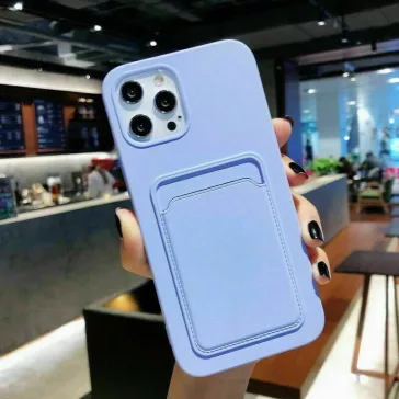   Samsung Galaxy A26 5G SM-A266B, Szilikon tok, kártyatartóval, Wooze Card Slot, lila
