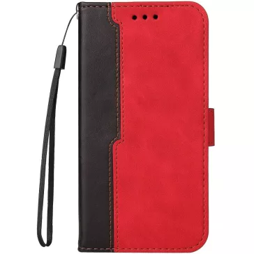   Samsung Galaxy A36 5G SM-A366B, Oldalra nyíló tok, stand, kártyatartóval, kézpánttal, Wooze Colour Wallet, piros