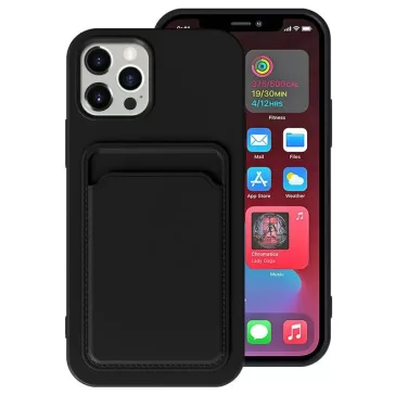   Samsung Galaxy A36 5G SM-A366B, Szilikon tok, kártyatartóval, Wooze Card Slot, fekete