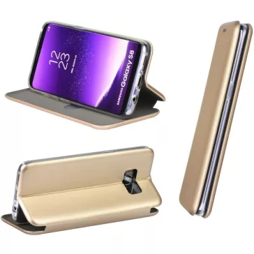   Samsung Galaxy A26 5G SM-A266B, Oldalra nyíló tok, stand, Forcell Elegance, arany